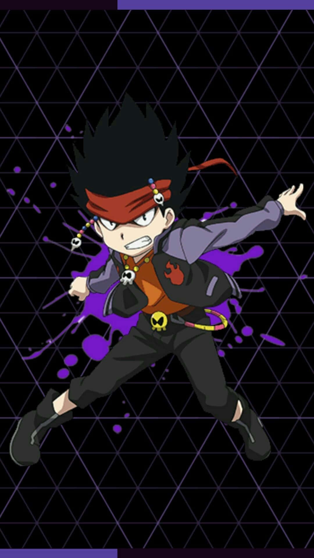 Daigo Kurogami, spiky black hair, red headband, Full HD Phone Wallpaper