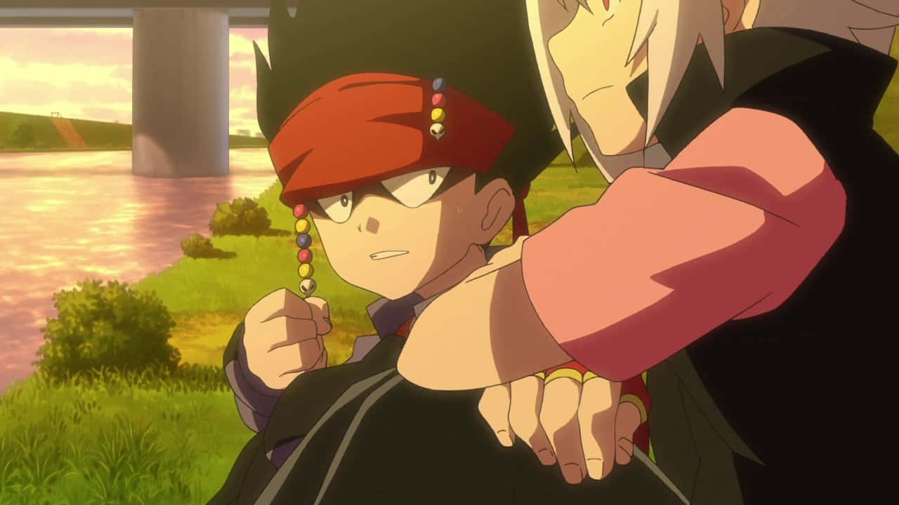 Daigo Kurogami, anime scene, river, HD Desktop Wallpaper