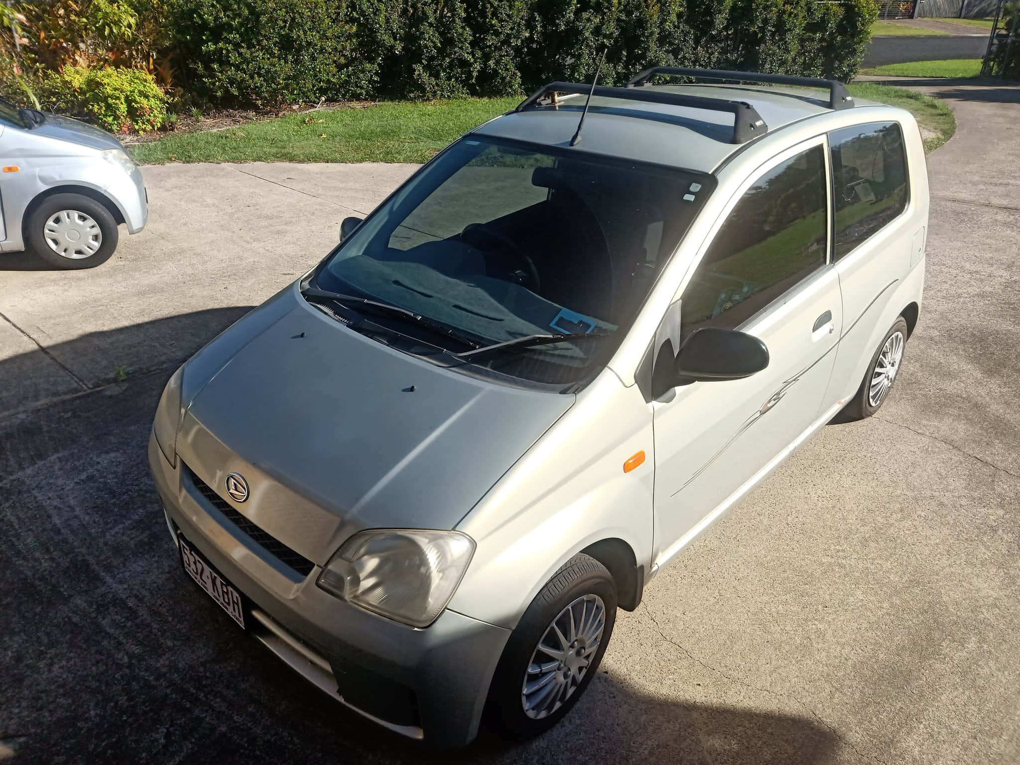 Daihatsu Charade, silver, compact car, Full HD Desktop Wallpaper