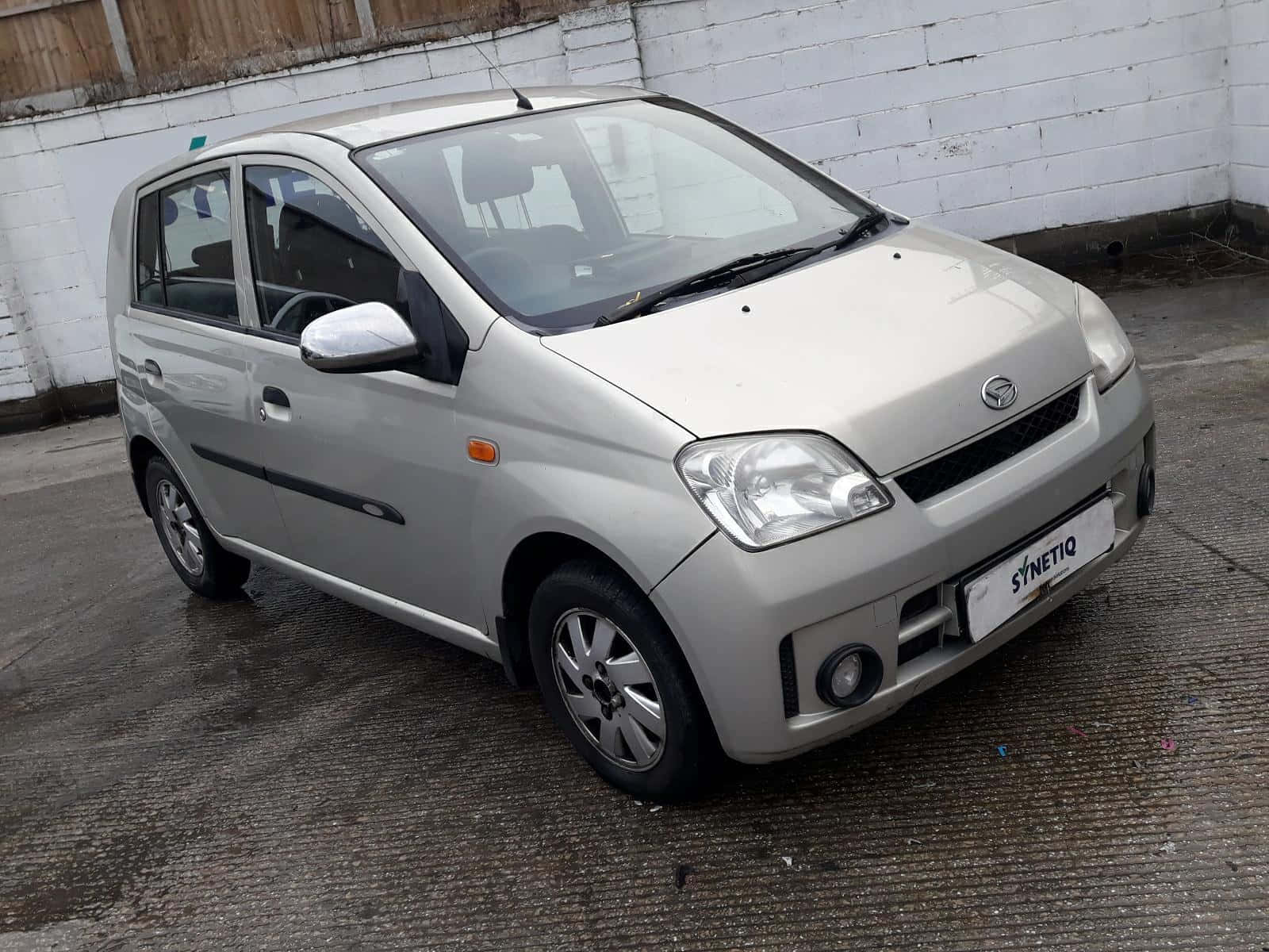 Daihatsu Charade, silver, wet concrete surface, HD Desktop Wallpaper