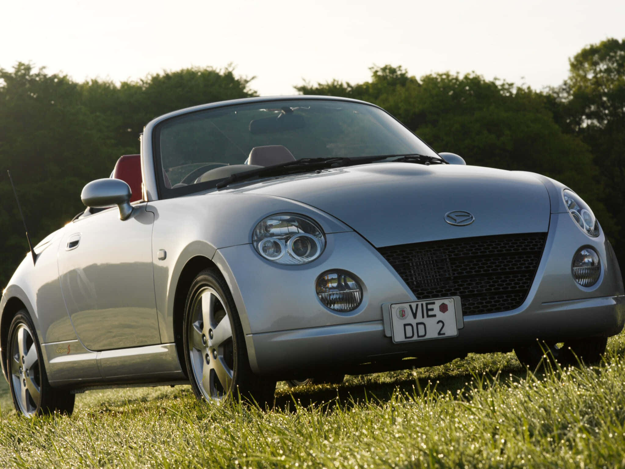 Daihatsu Copen, convertible, silver, Full HD Desktop Wallpaper