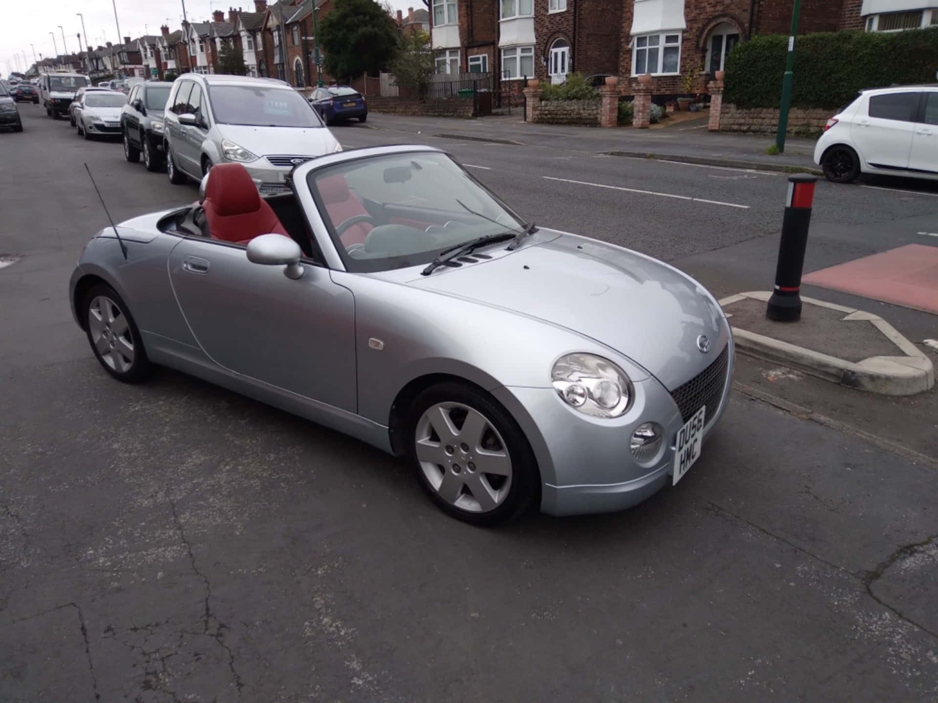 Daihatsu Copen, silver, red seats, Full HD Desktop Wallpaper