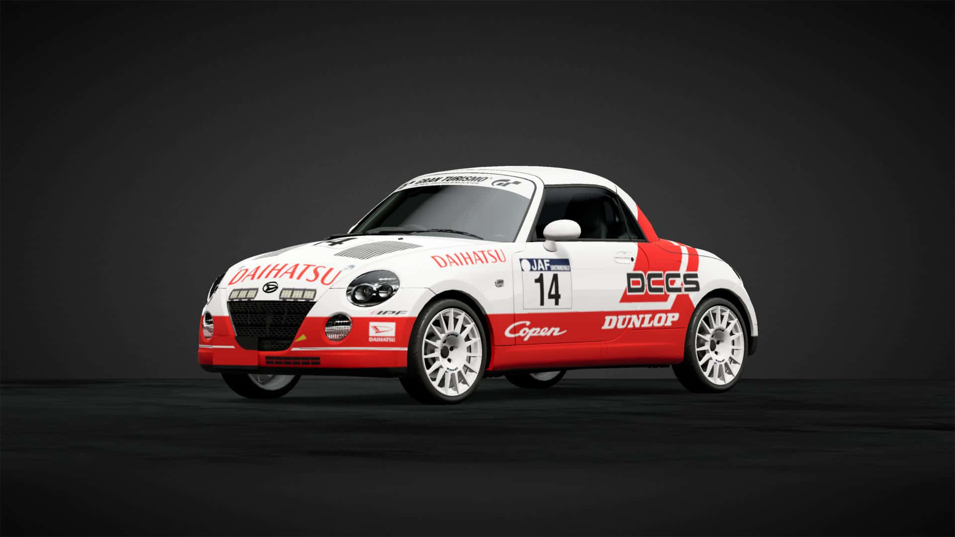 Daihatsu Copen, white and red, number 14, Full HD Desktop Wallpaper