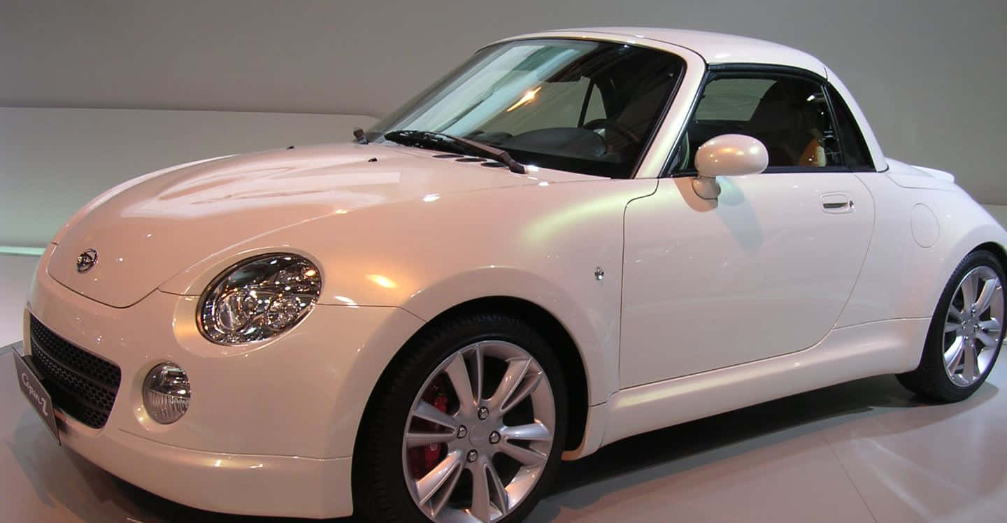 Daihatsu Copen, white, silver rims, HD Desktop Wallpaper