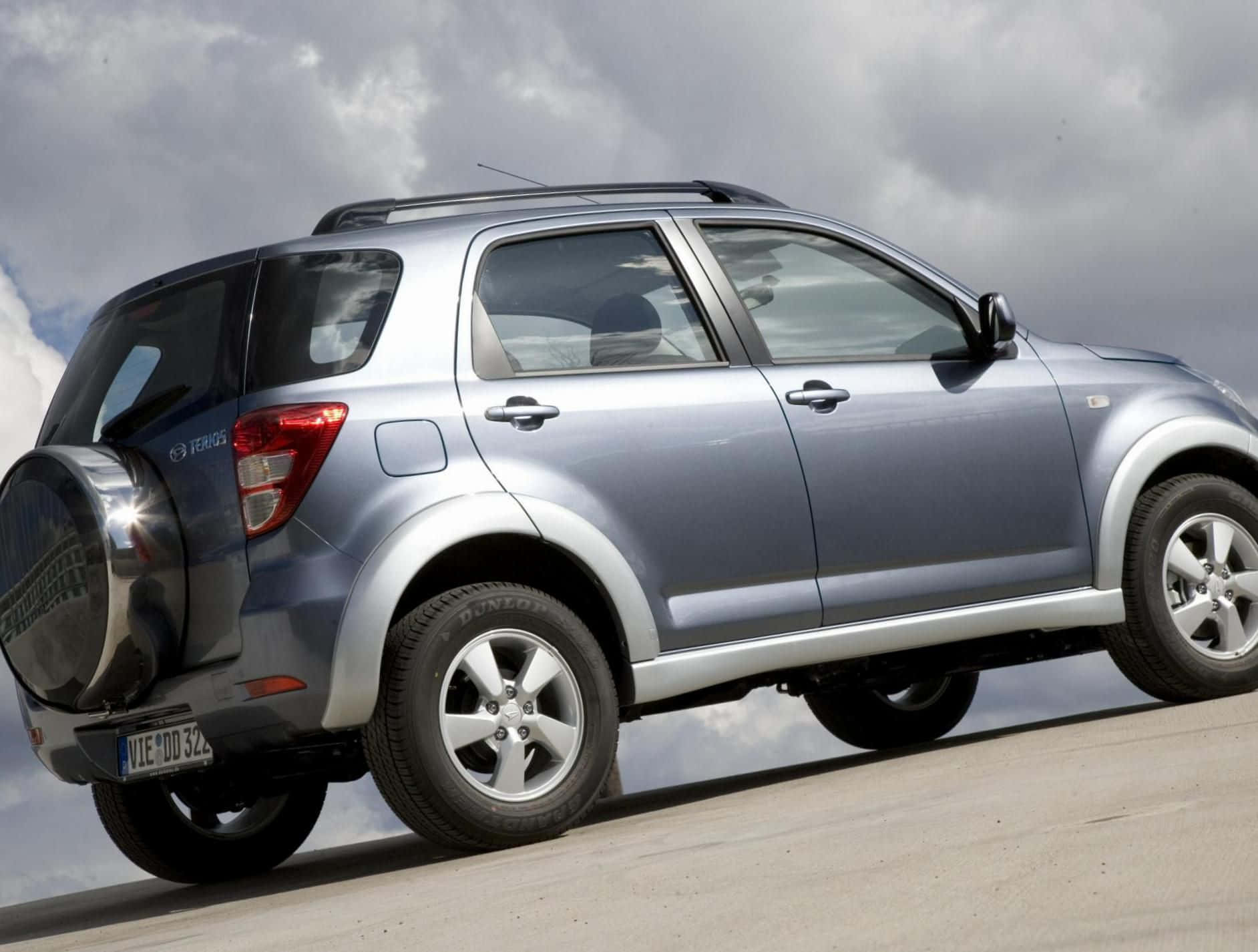 Daihatsu Terios, silver, roof rails, HD Desktop Wallpaper