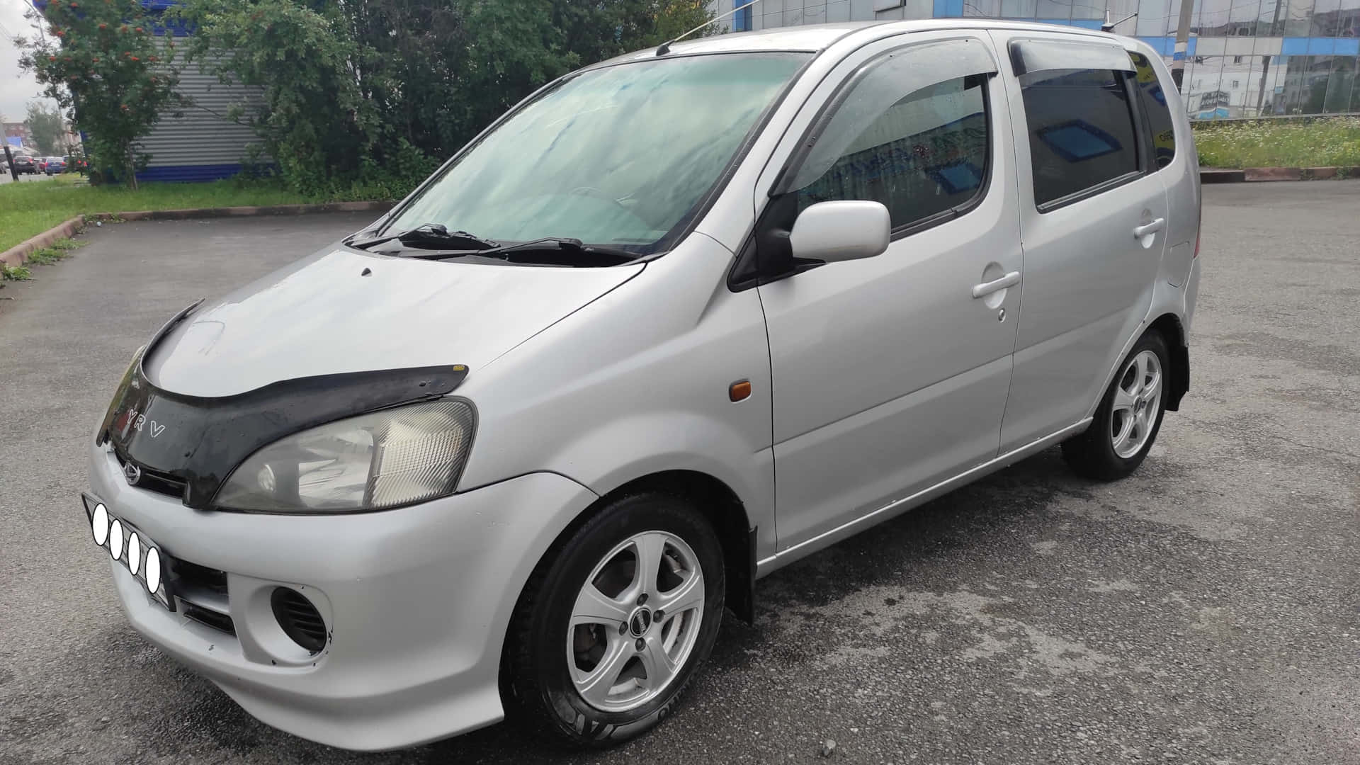 Daihatsu YRV 2000, silver, black hood, Full HD Desktop Wallpaper