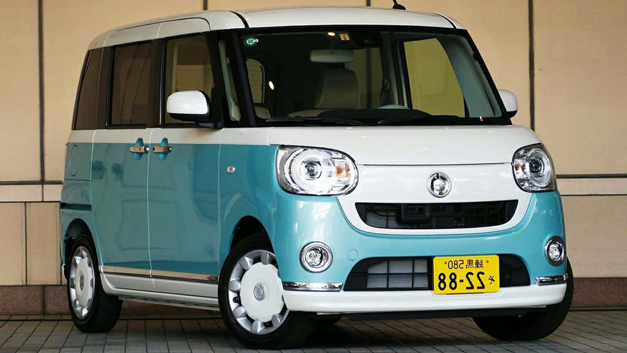 Daihatsu, turquoise, white, HD Desktop Wallpaper