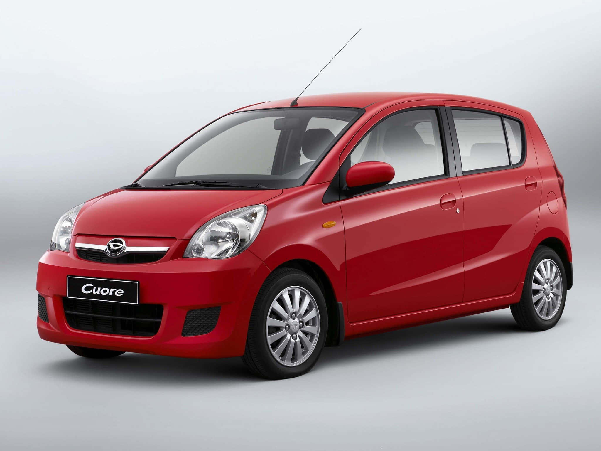 Daihatsu, vibrant red, silver rims, Full HD Desktop Wallpaper