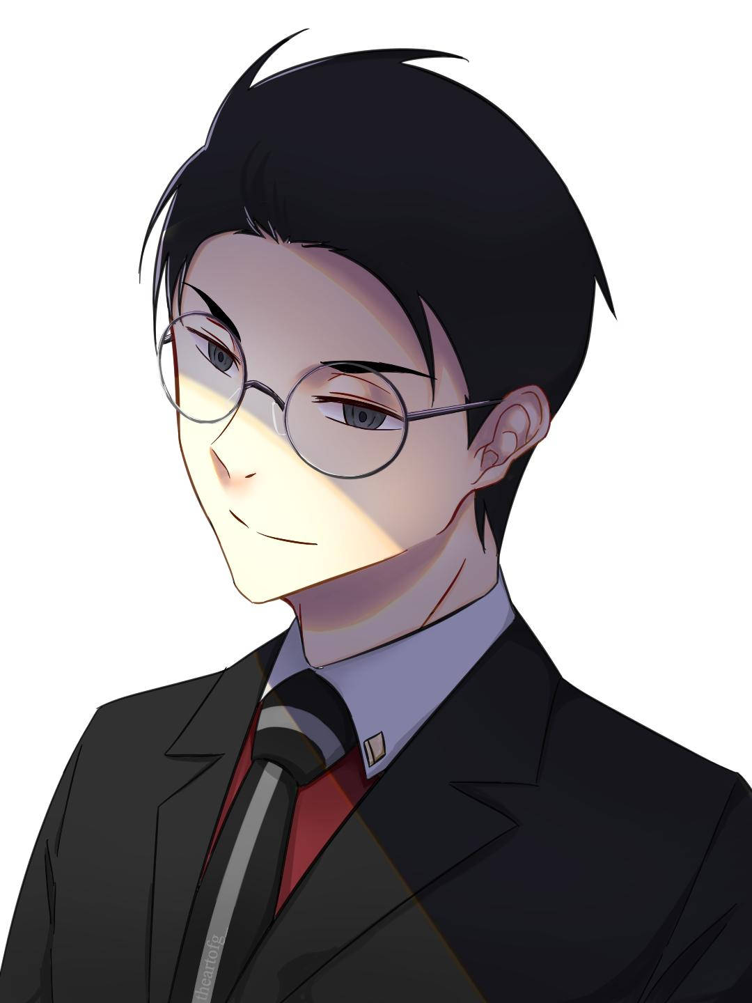 Daisuke Kambe, dark hair, glasses, HD Phone Wallpaper