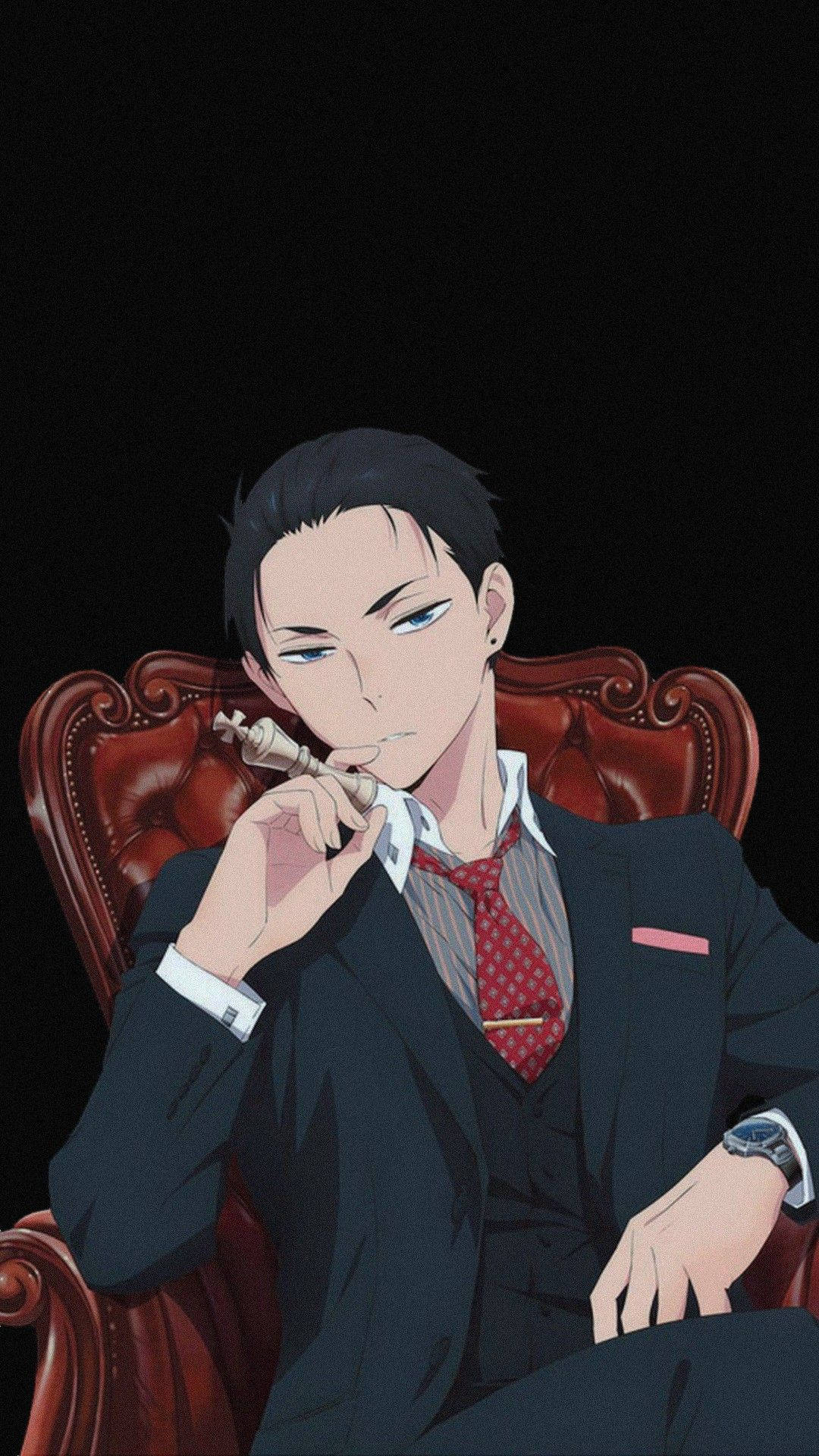 Daisuke Kambe, chess piece, red leather chair, Full HD Phone Wallpaper