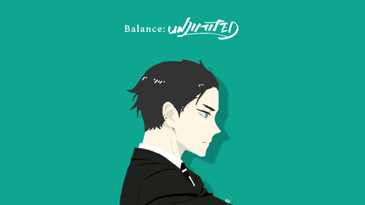 Daisuke Kambe, side profile, teal background, SD Desktop Wallpaper