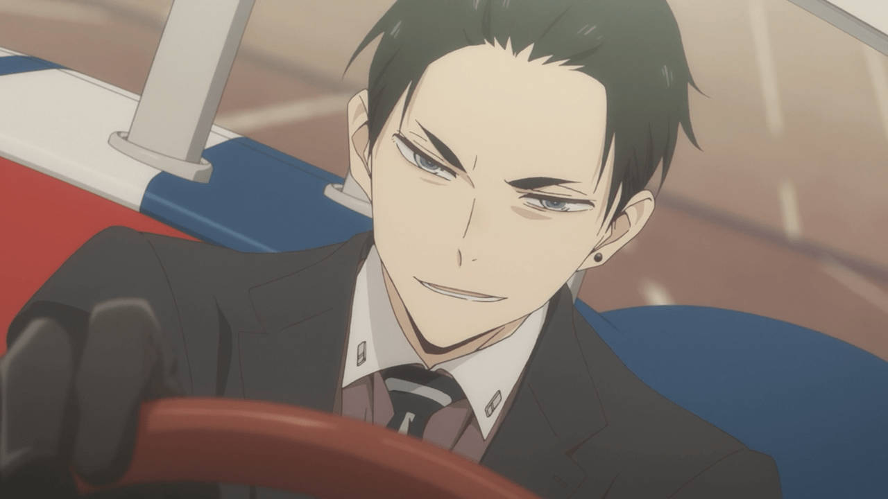 Daisuke Kambe, red steering wheel, blue and white interior accents, HD Desktop Wallpaper