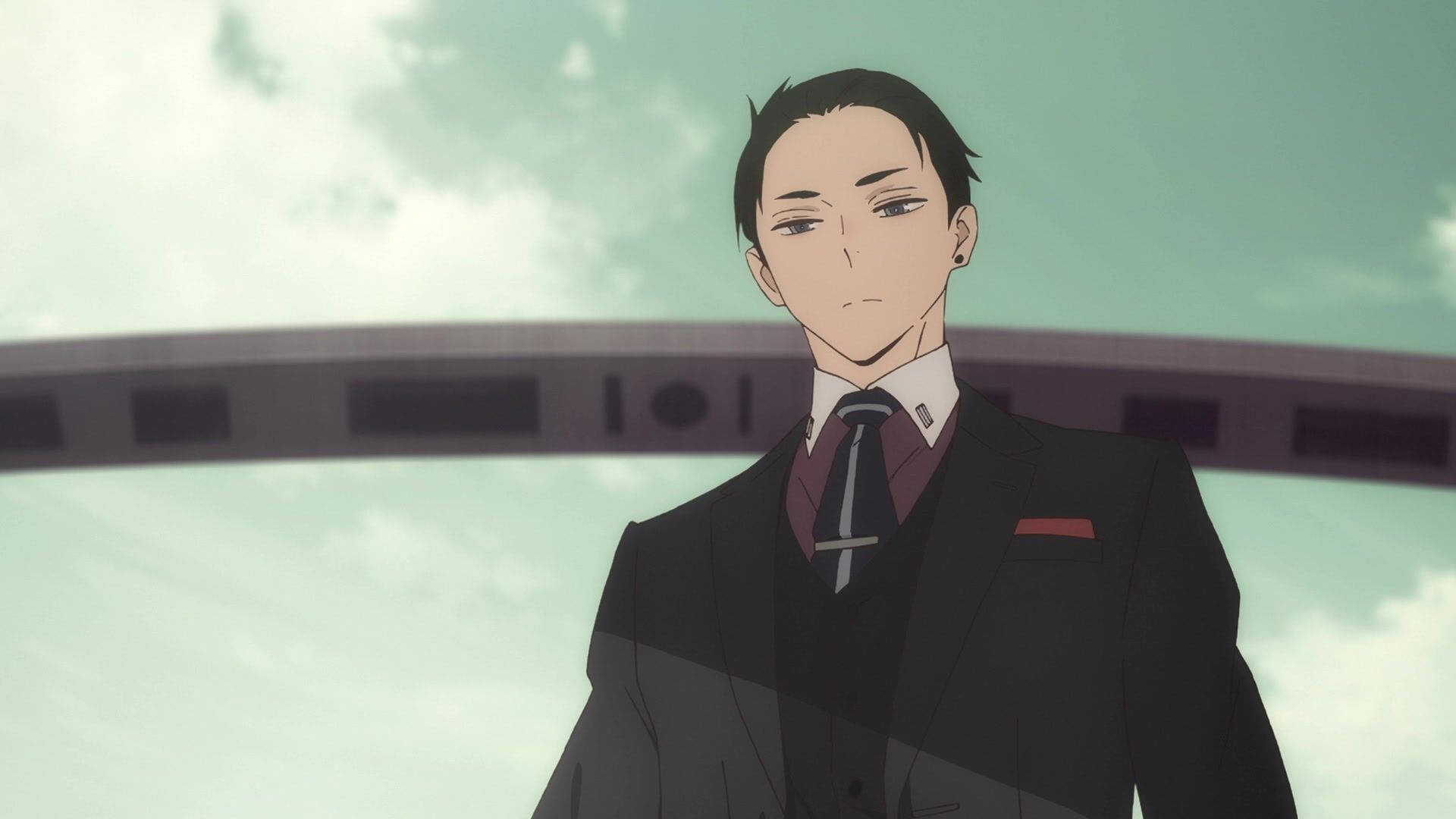 Daisuke Kambe, black suit, red pocket square, Full HD Desktop Wallpaper