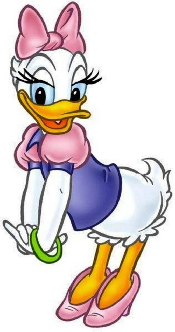 Daisy Duck, pink bow, dress, HD Phone Wallpaper