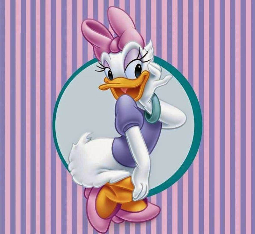 Daisy Duck, purple bow, dress, SD Desktop Wallpaper