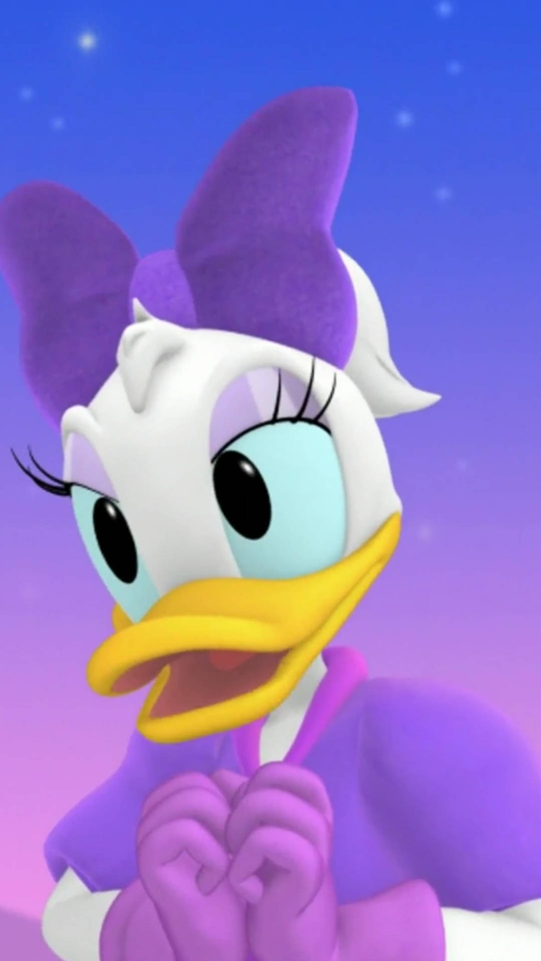 Daisy Duck, purple outfit, bow, Full HD Phone Wallpaper