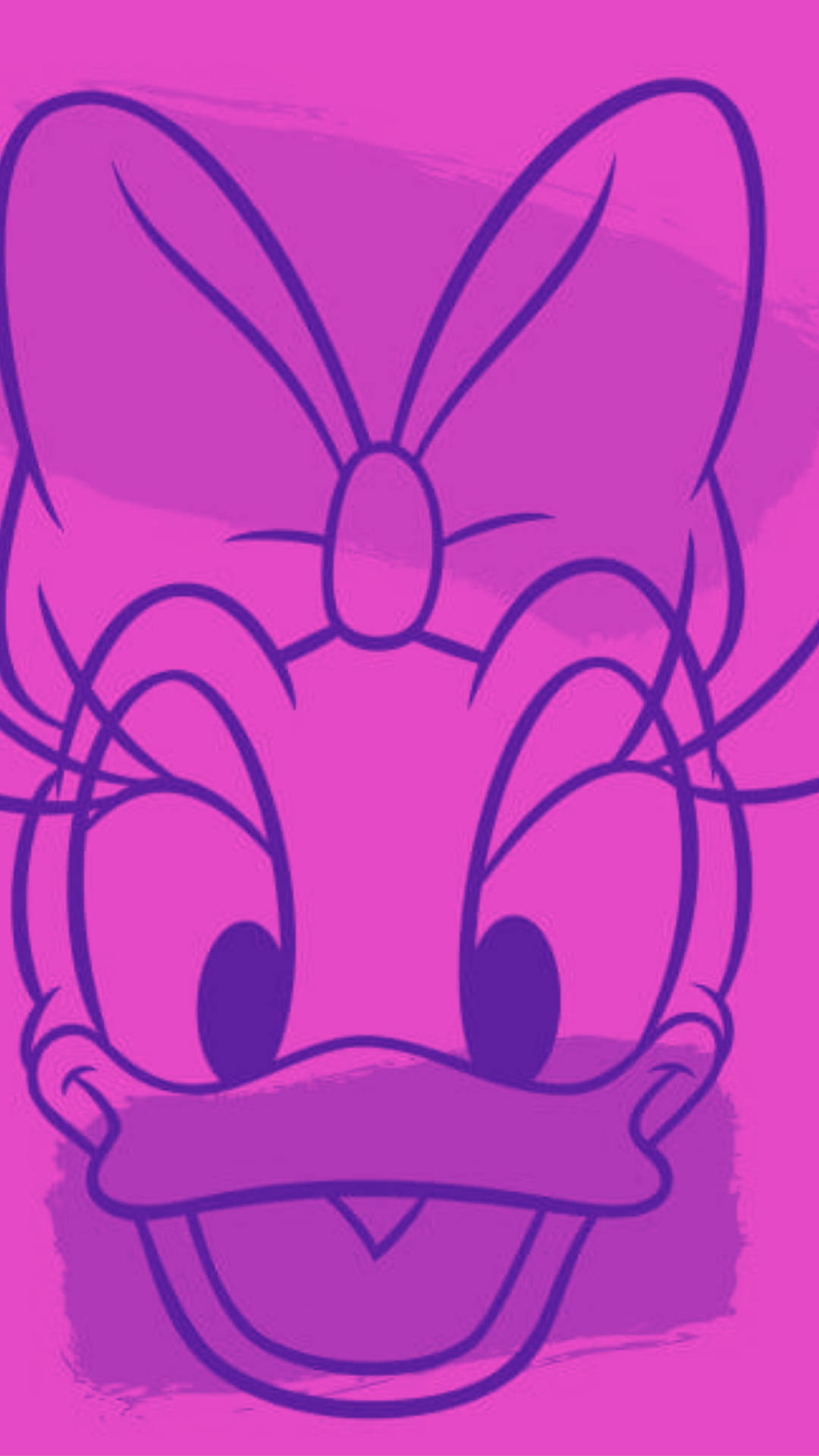 Daisy Duck, purple outline, bow, Full HD Phone Wallpaper