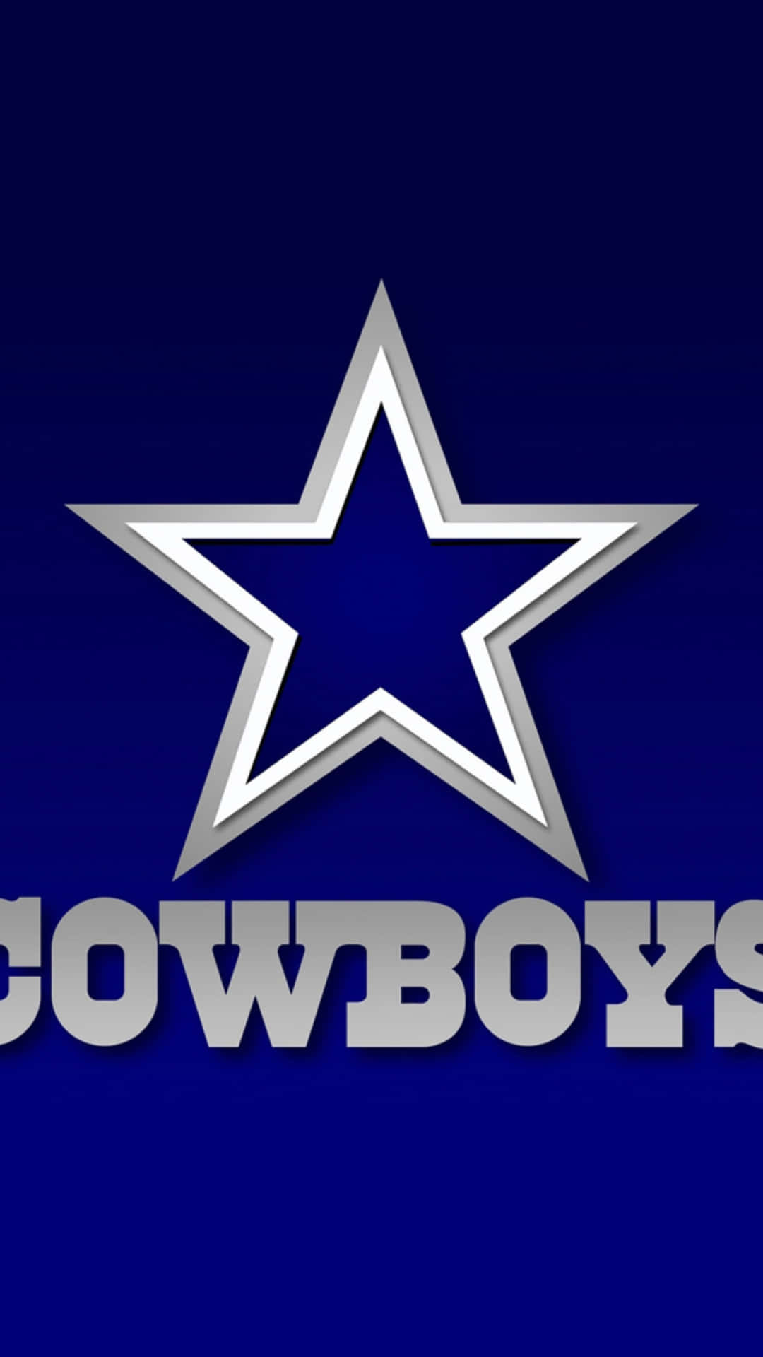 Dallas Cowboys, silver star, deep blue background, Full HD Phone Wallpaper