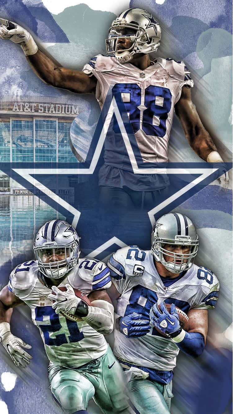 Dallas Cowboys, iPhone, football players in action poses, HD Phone Wallpaper