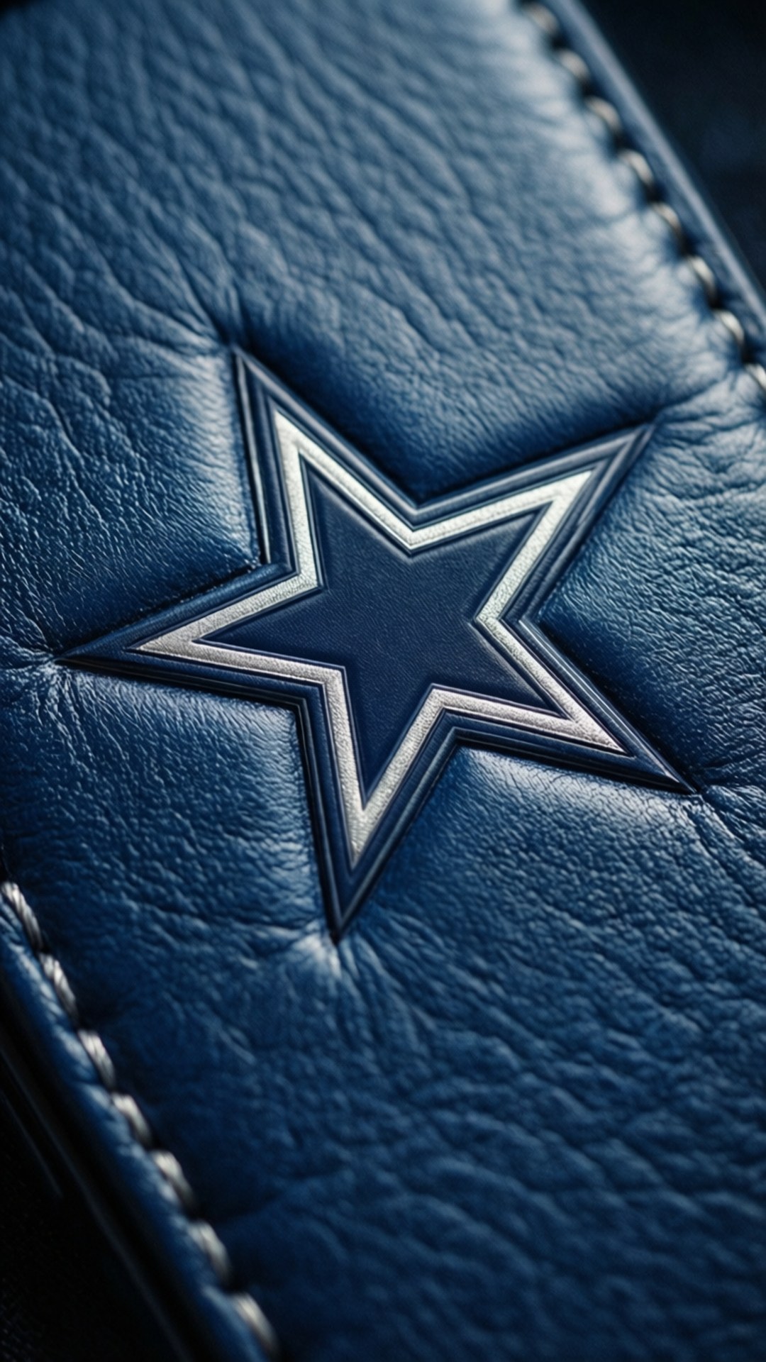 Dallas Cowboys, star logo, blue leather, Full HD Phone Wallpaper