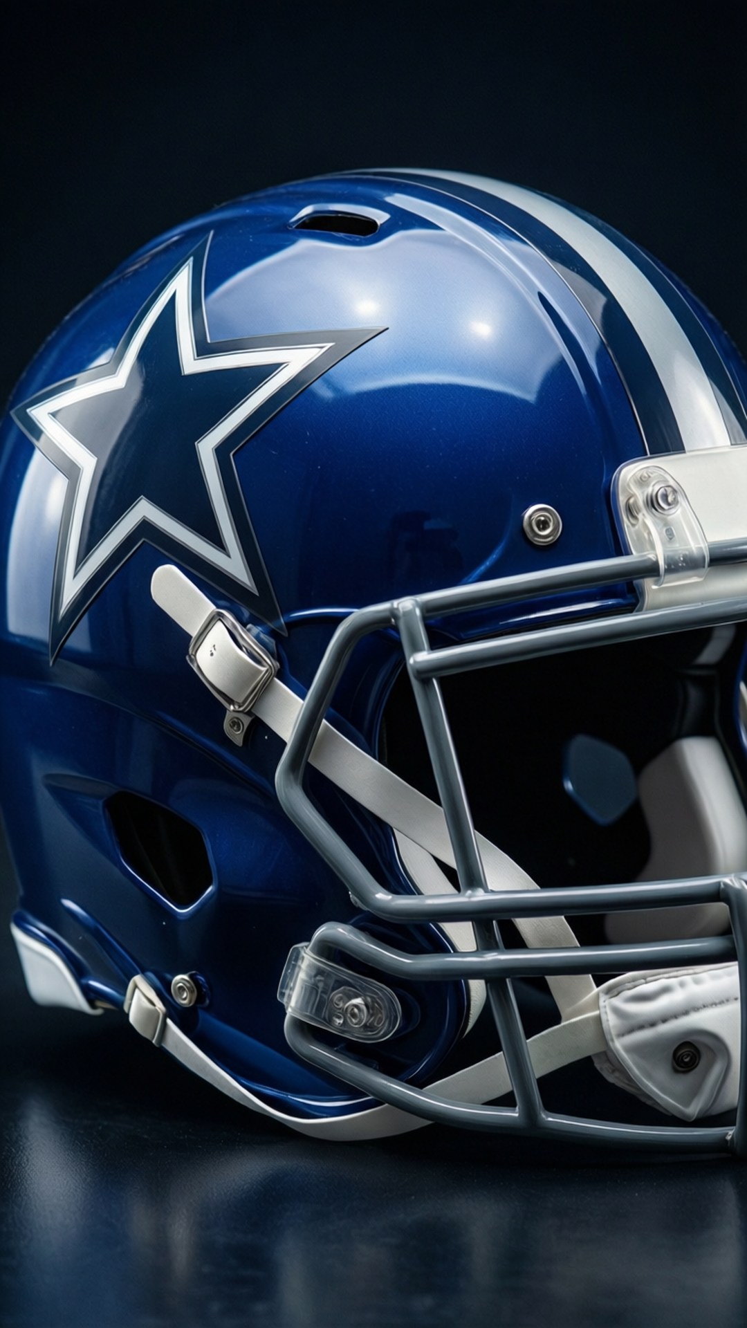 Dallas Cowboys, helmet, glossy blue, Full HD Phone Wallpaper