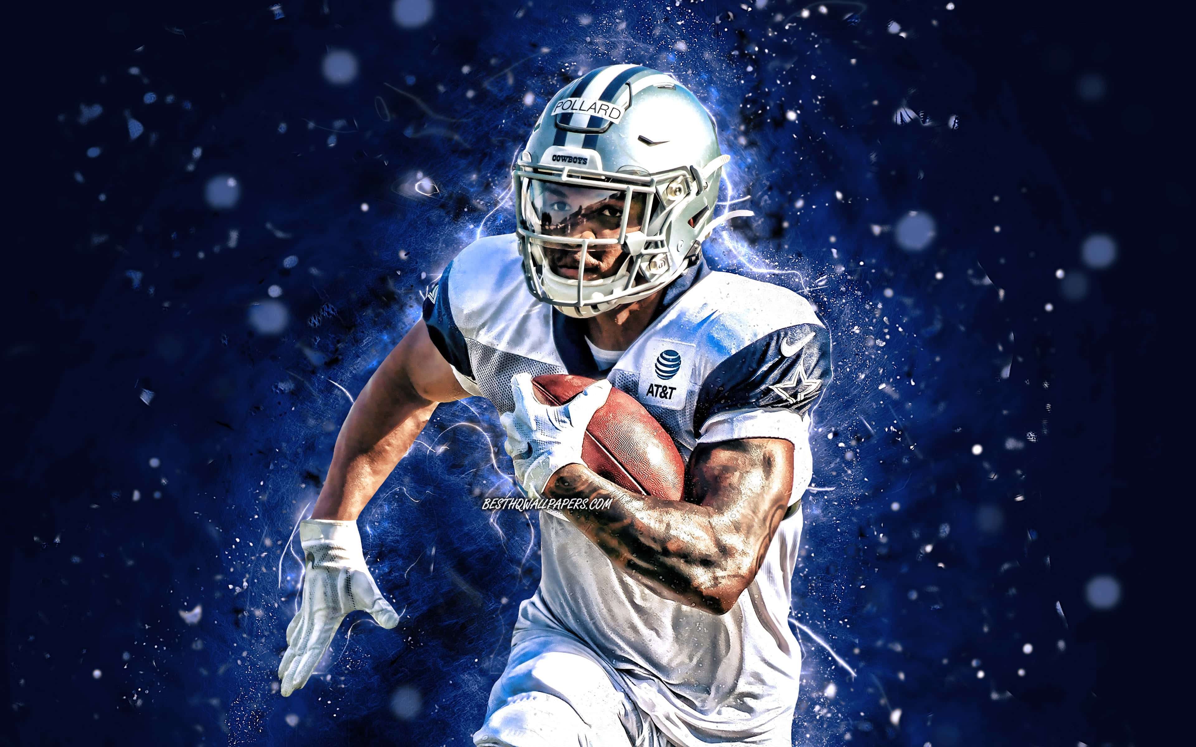 Dallas Cowboys Players, silver helmet, white jersey, 4K Desktop Wallpaper