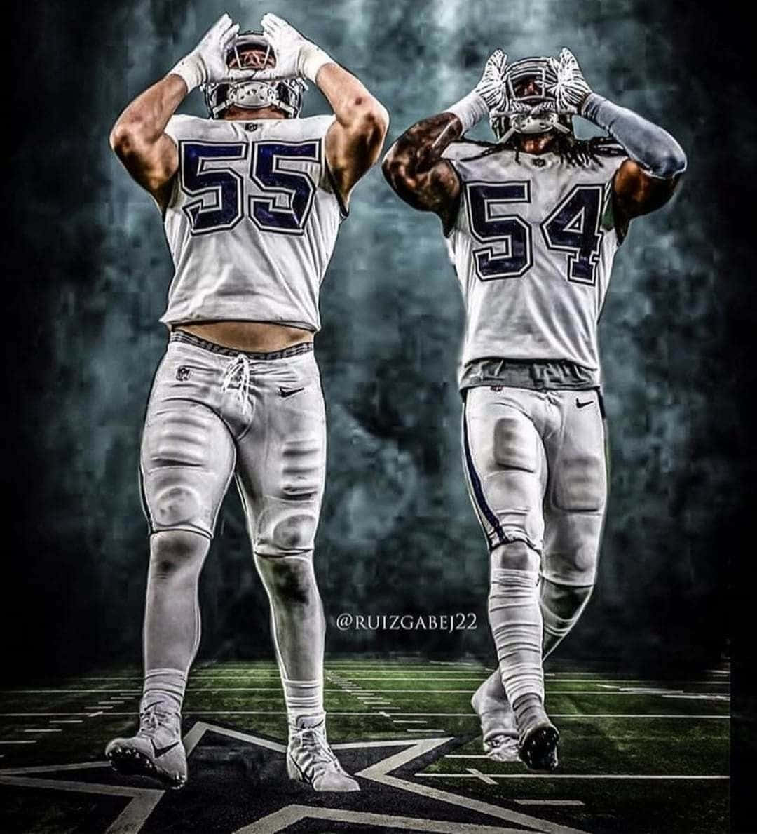 Dallas Cowboys Players, white uniforms, number 55, SD Phone Wallpaper