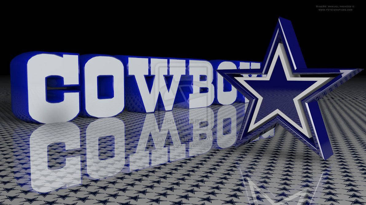 3D, COWBOYS, star logo, SD Desktop Wallpaper