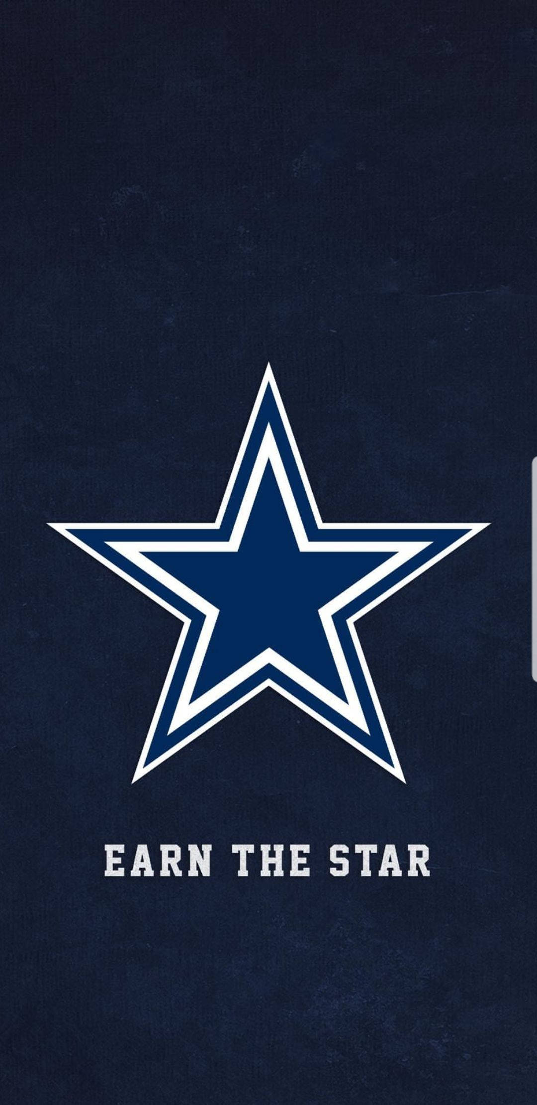 Dallas Cowboys, blue star logo, white outline, Full HD Phone Wallpaper
