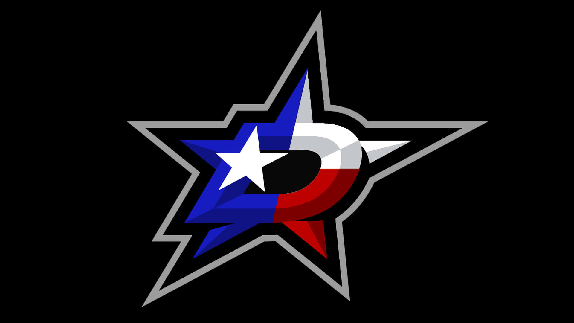 Dallas Cowboys Star, Texas flag colors, stylized 'R', Full HD Desktop Wallpaper