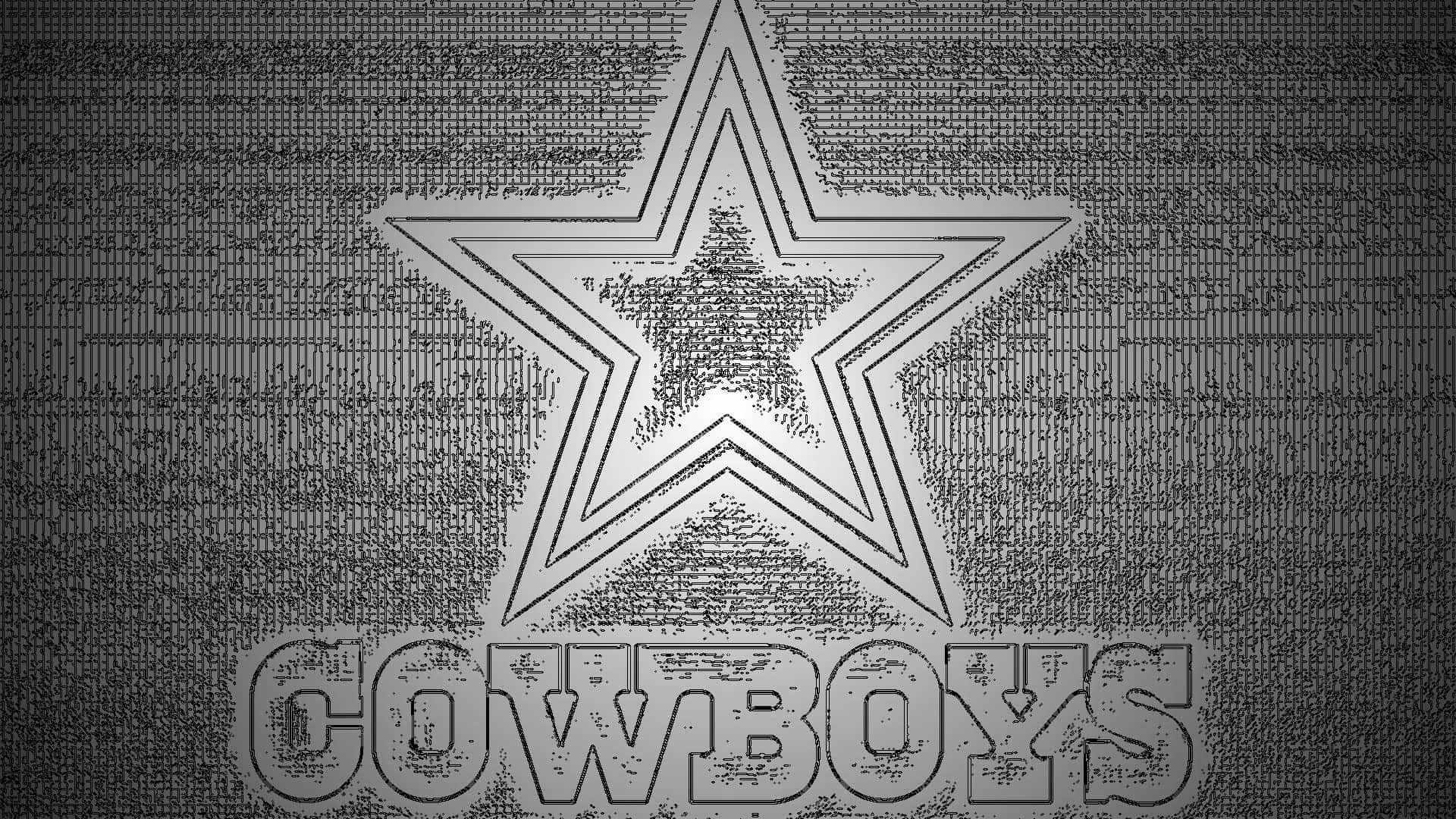 Dallas Cowboys Star, blackand white, monochrome, Full HD Desktop Wallpaper