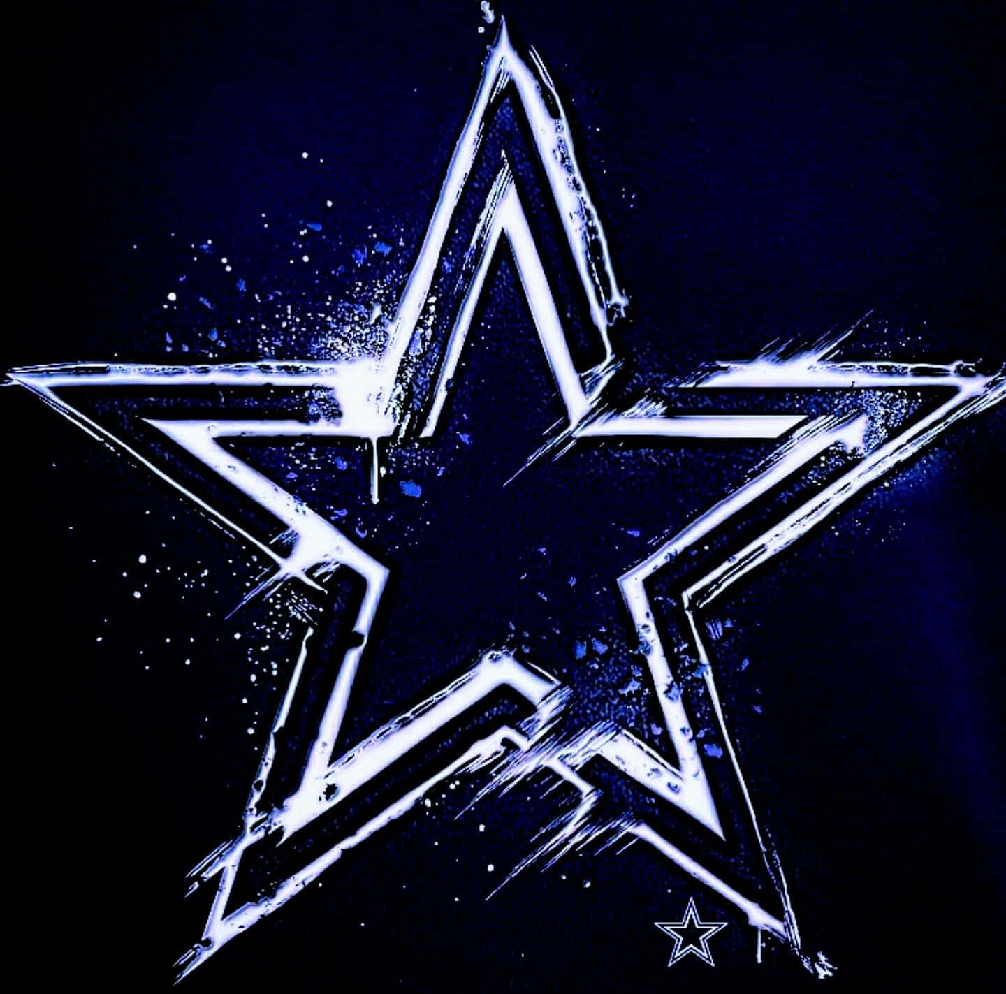Dallas Cowboys Star, white star, splattered paint strokes, HD Desktop Wallpaper