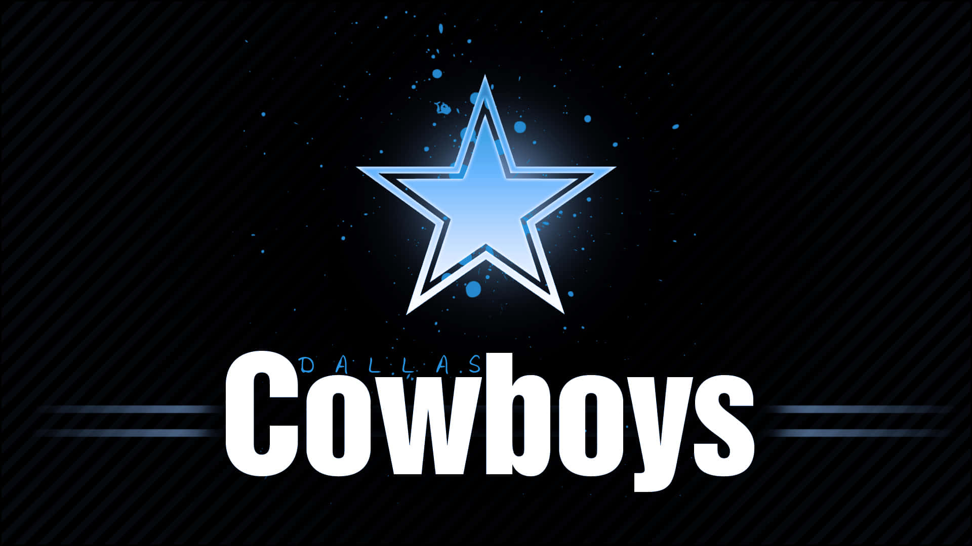 Dallas Cowboys Star, glowing blue star logo, Dallas Cowboys, Full HD Desktop Wallpaper