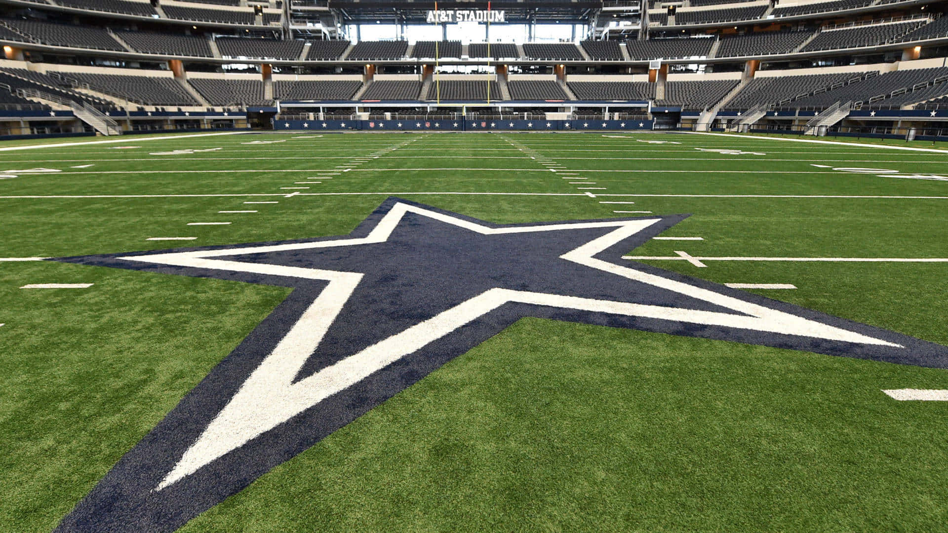 Dallas Cowboys, star logo, green turf, Full HD Desktop Wallpaper