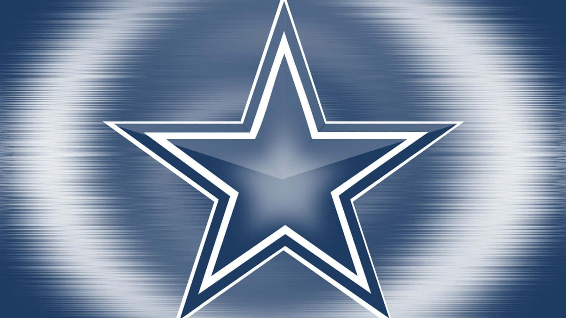 Dallas Cowboys Star, blue and white, radial brushed metal blue background, Full HD Desktop Wallpaper