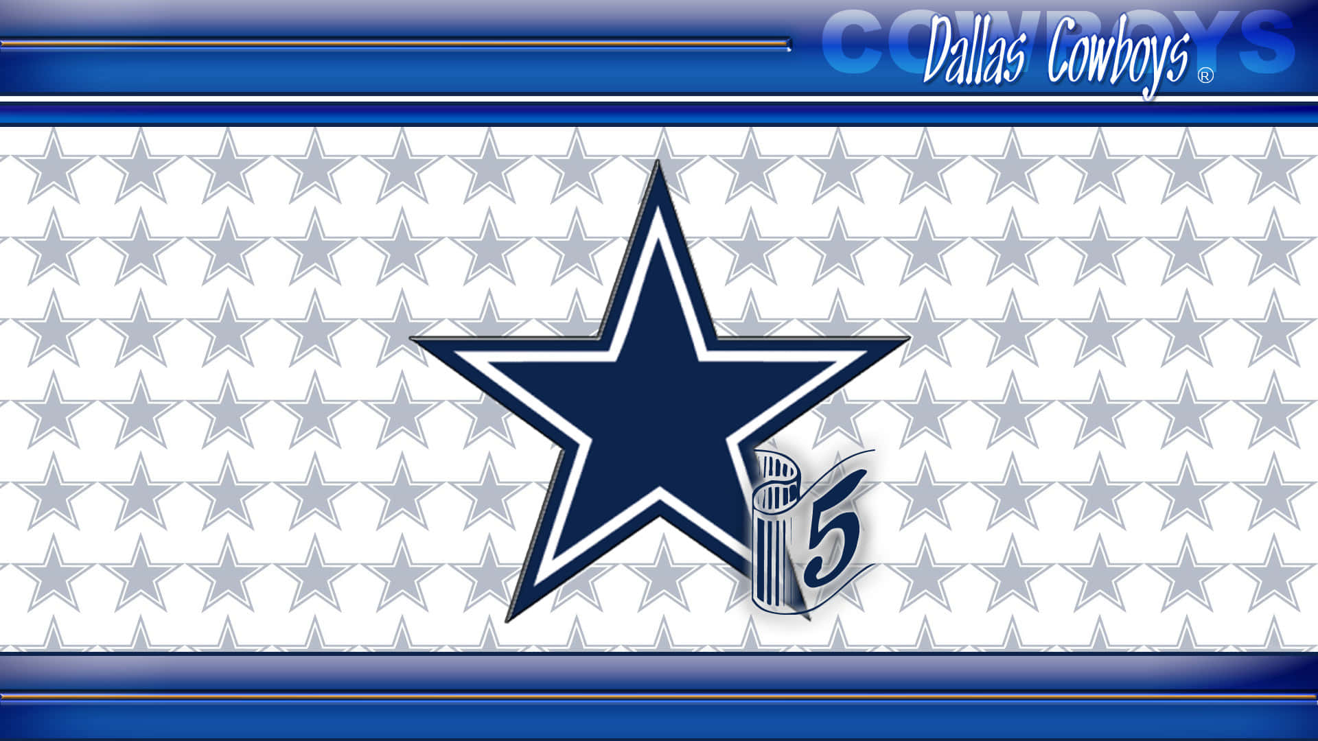 Dallas Cowboys, star logo, number 5, Full HD Desktop Wallpaper