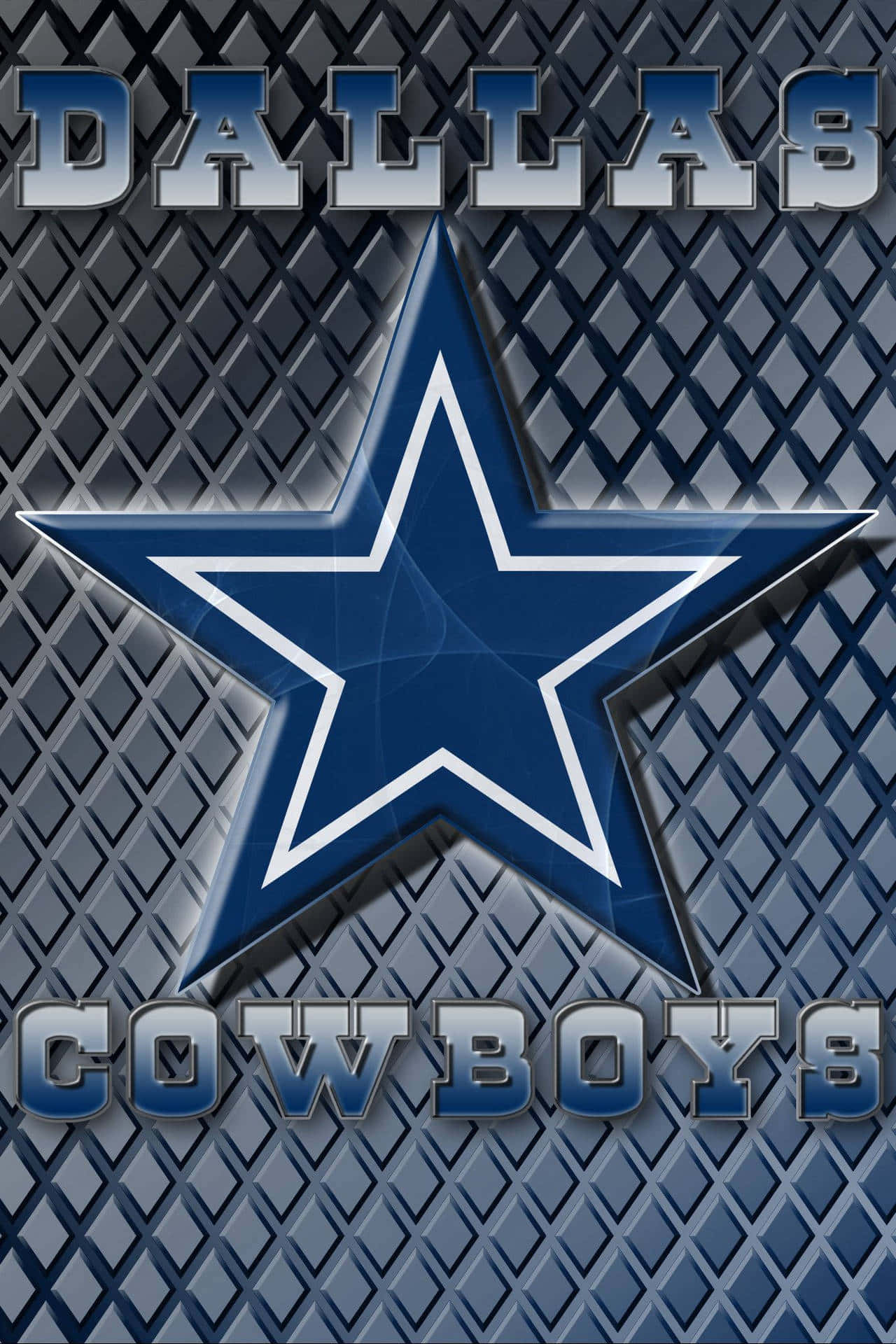 Dallas Cowboys Star Logo, blue star, white trim, Full HD Phone Wallpaper