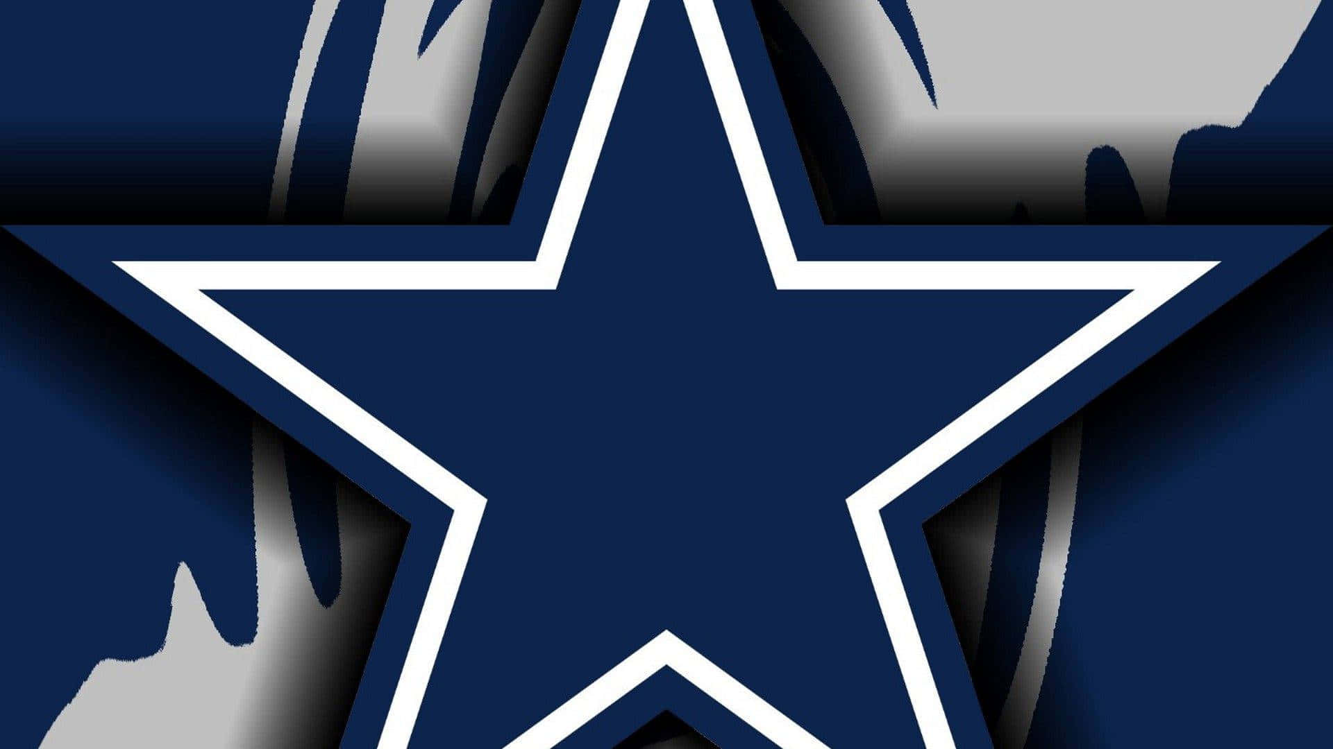 Dallas Cowboys Star, blue star, white outline, Full HD Desktop Wallpaper