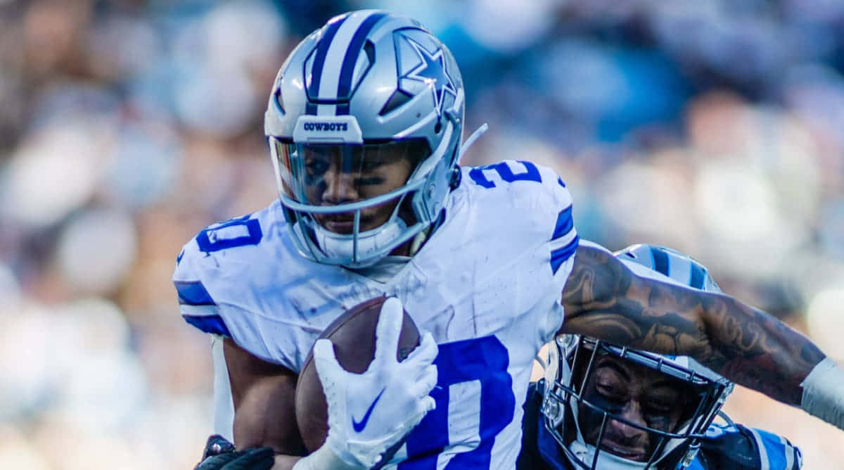 Dallas Cowboys, running back, white uniform, SD Desktop Wallpaper