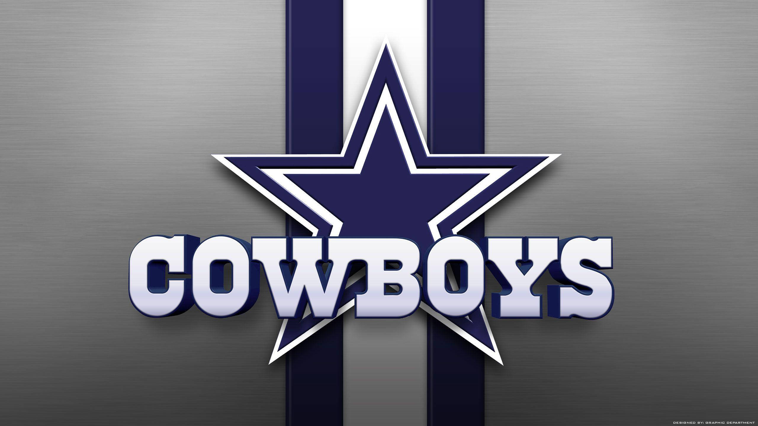 Dallas Cowboys, blue star, white text, 2K Desktop Wallpaper