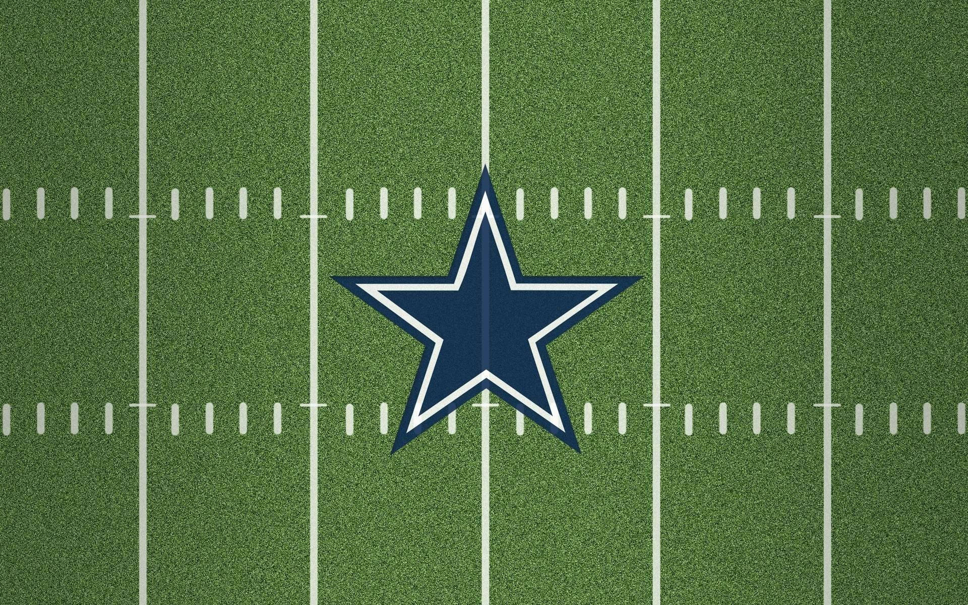 Dallas Cowboys, blue star logo, vibrant green turf, Full HD Desktop Wallpaper