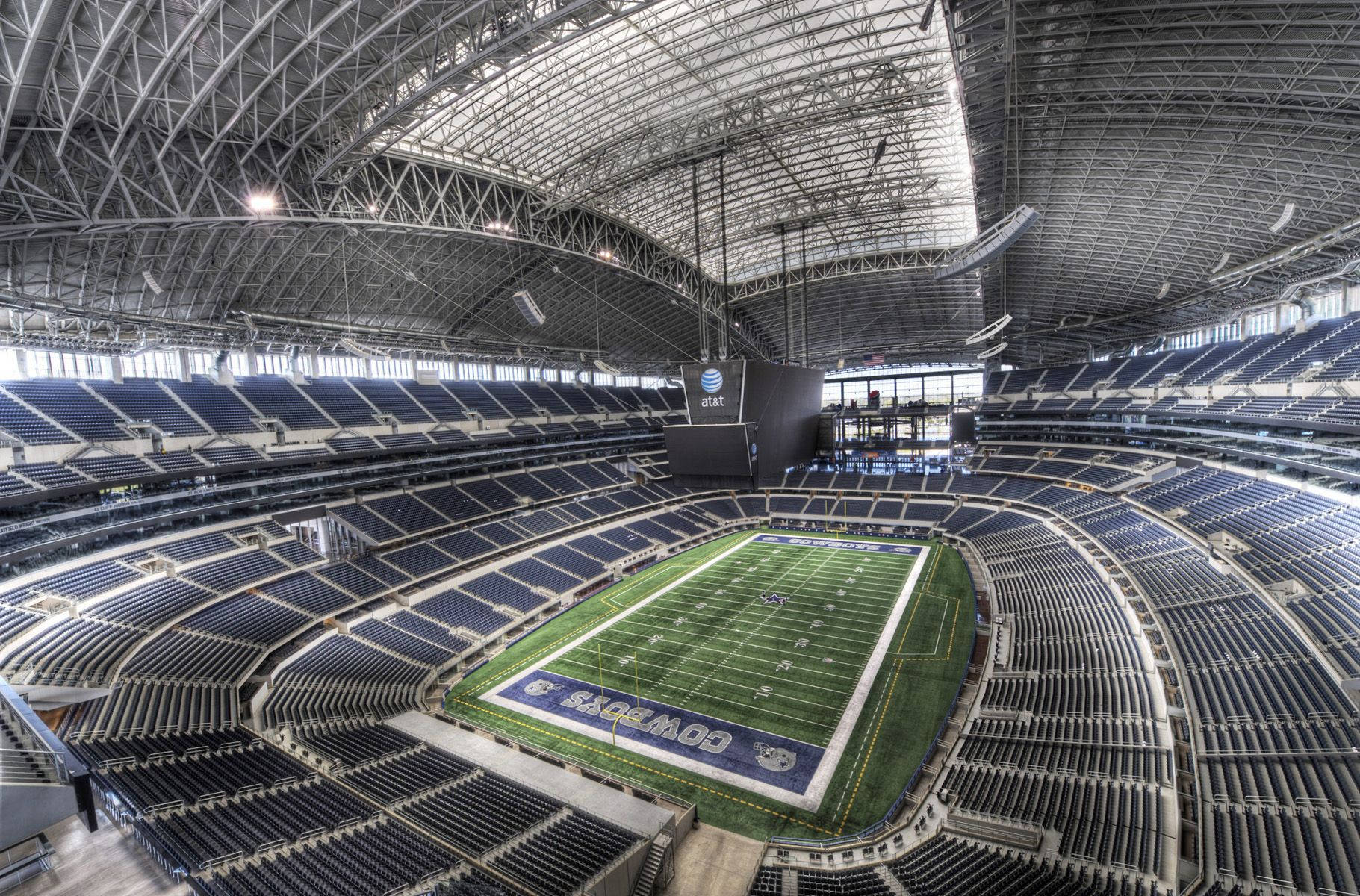 Dallas Cowboys, green turf, blue seats, HD Desktop Wallpaper
