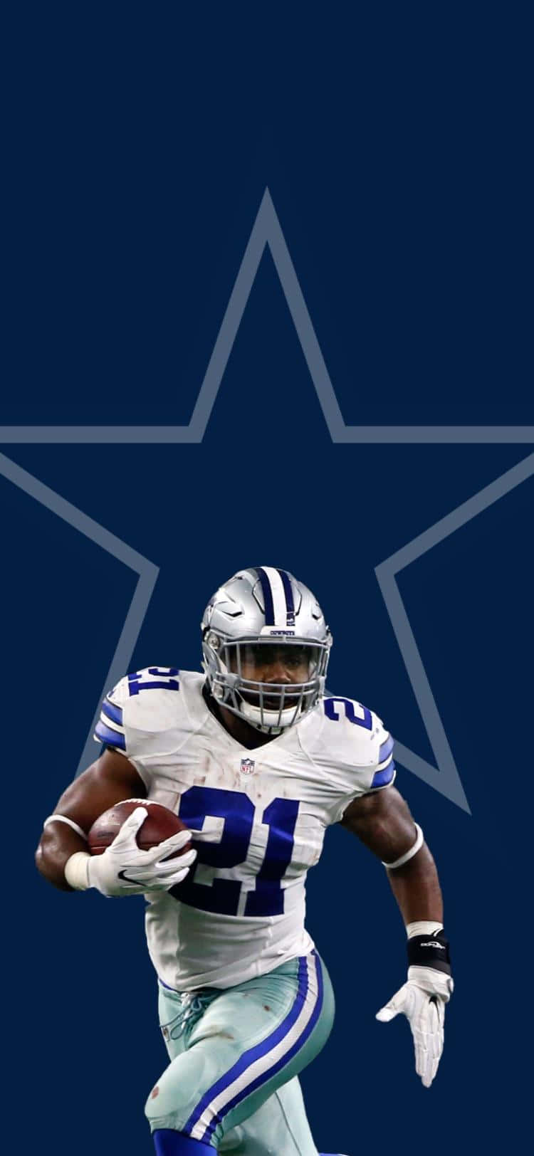 Dallas Cowboys, player number 21, navy blue background, HD Phone Wallpaper