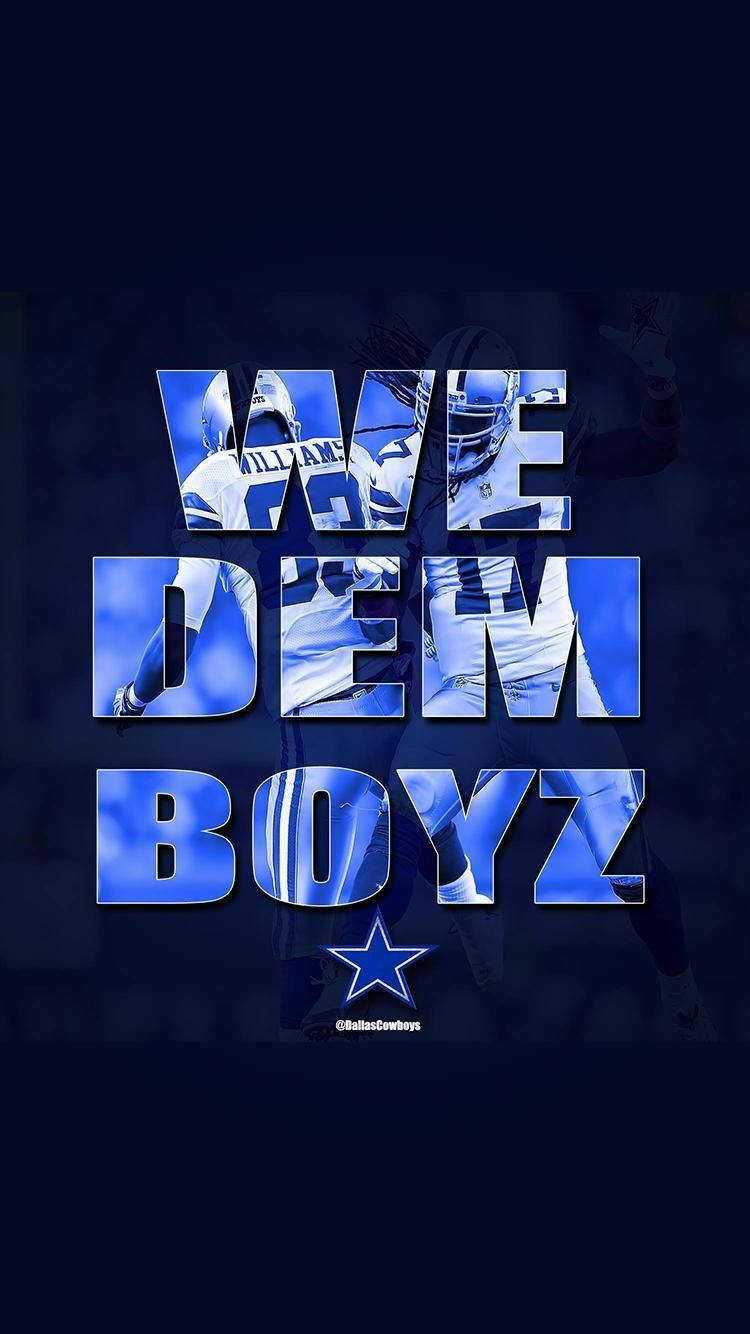 Dallas Cowboys, WE DEM BOYZ, blue text, HD Phone Wallpaper