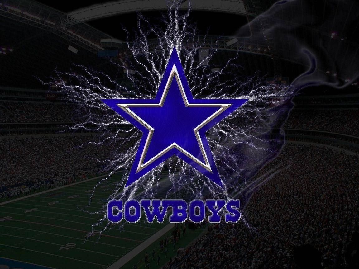 Dallas Cowboys, blue star, lightning bolts, SD Desktop Wallpaper