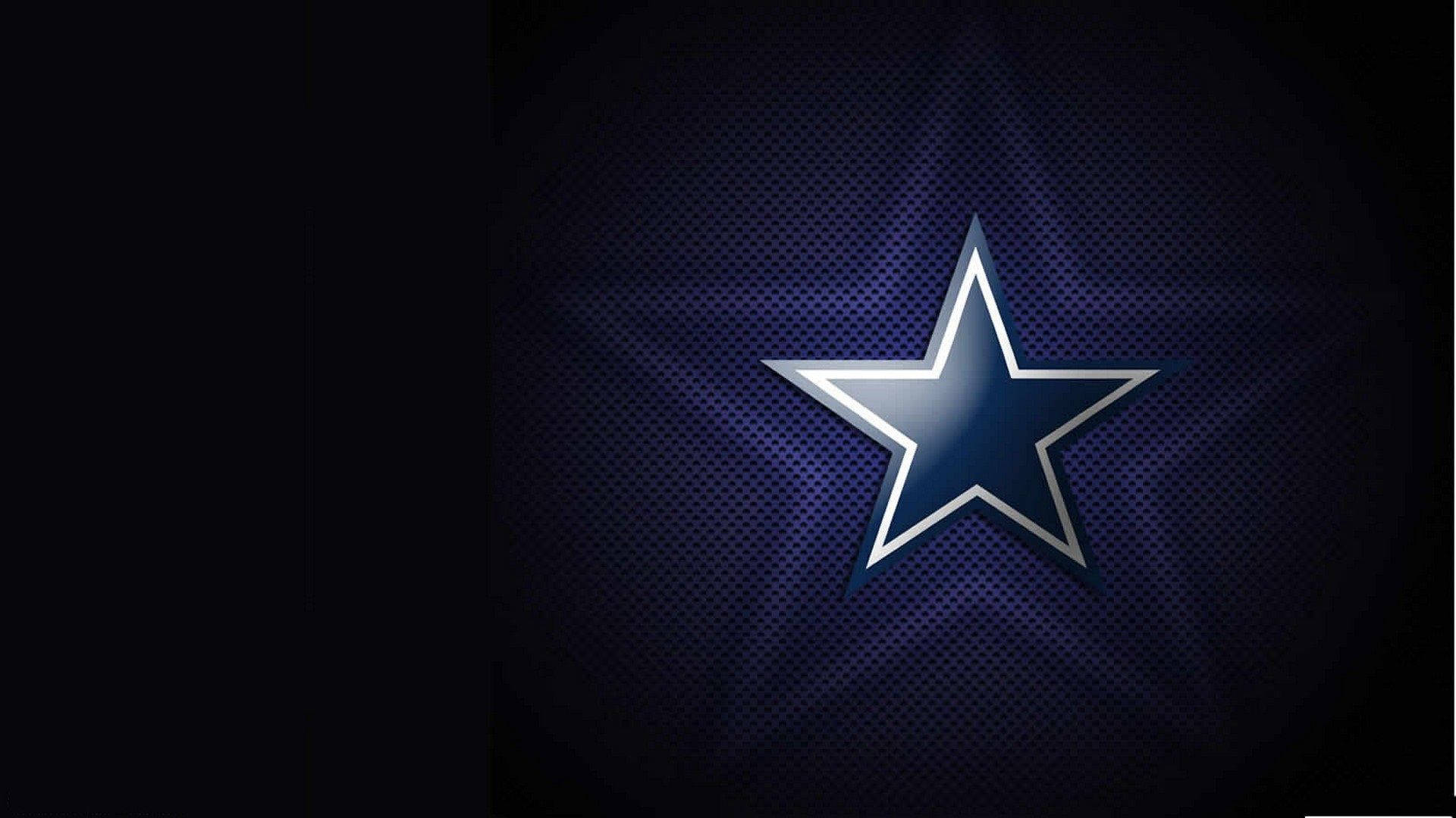 Dallas Cowboys, glowing blue star logo, silver trim, Full HD Desktop Wallpaper