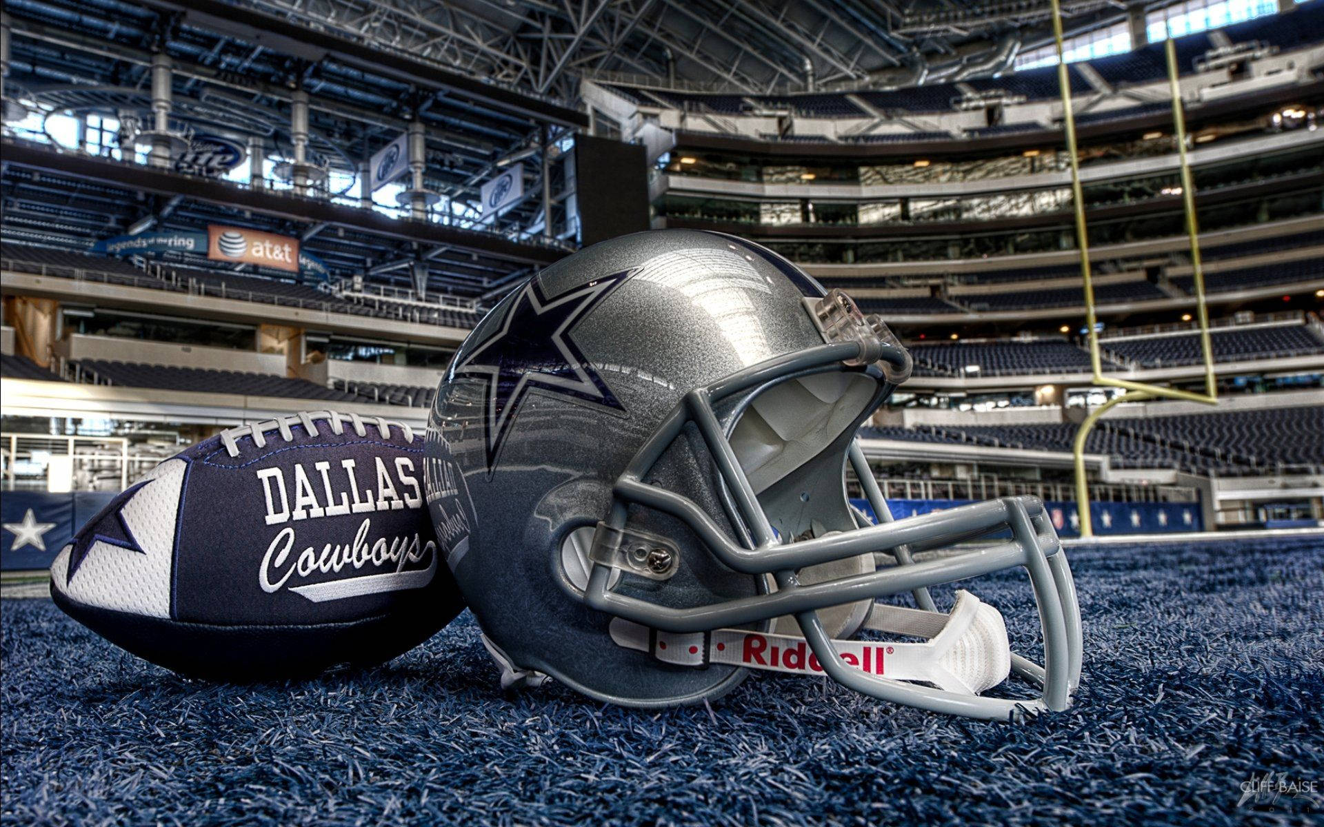 Dallas Cowboys, football helmet, ball, Full HD Desktop Wallpaper