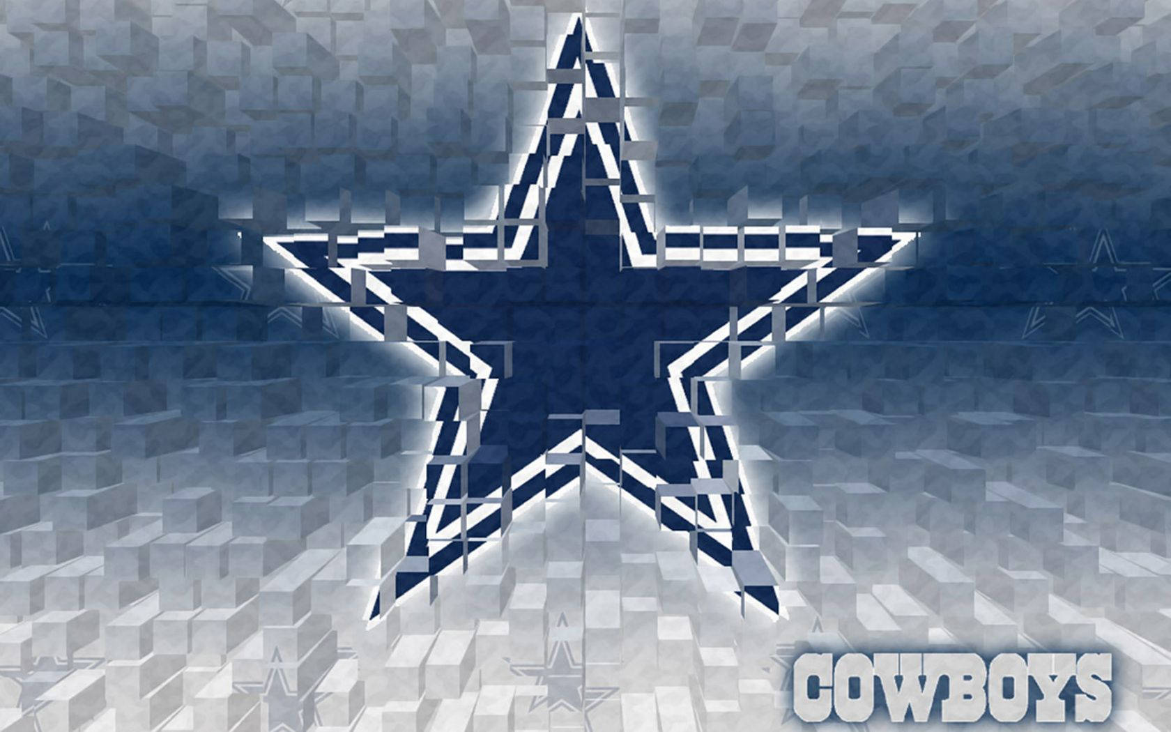 Dallas Cowboys, blue star logo, 3D cubes, HD Desktop Wallpaper