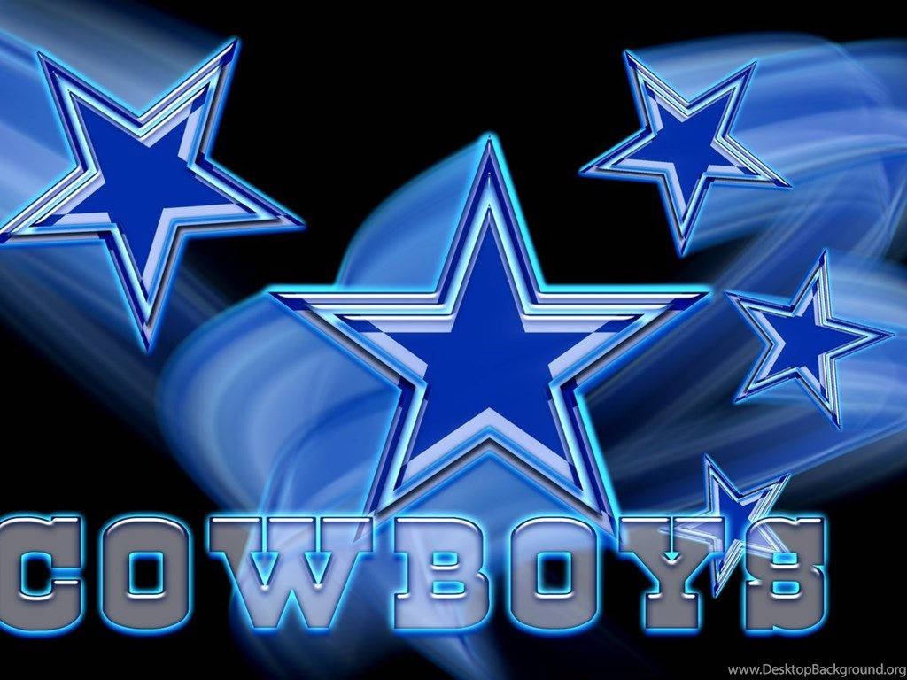 Dallas Cowboys, Flying Stars, glowing blue stars, SD Desktop Wallpaper