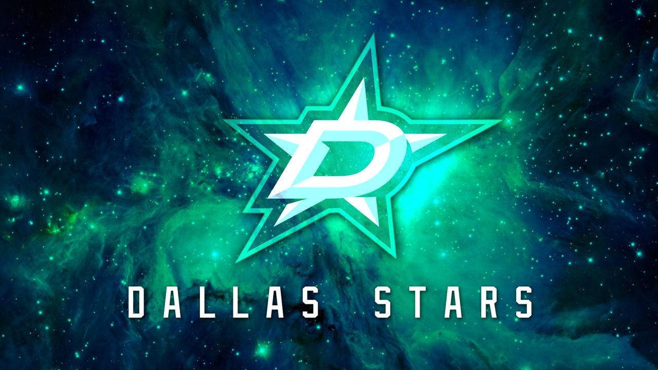 Dallas Stars, Cosmic Green Logo, neon teal, HD Desktop Wallpaper